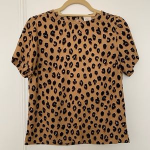 A New Day Cheetah Print Blouse, Size XS
